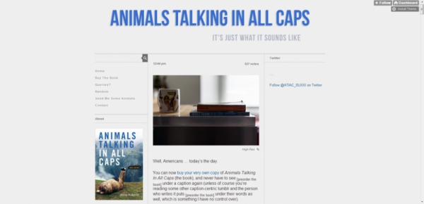 Animals Talking in All Caps