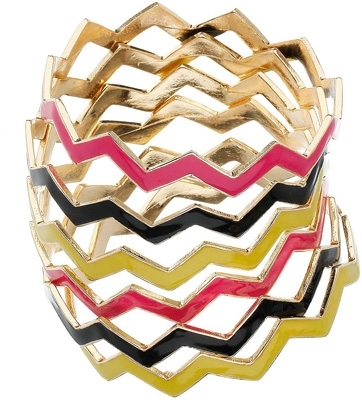 Topshop Zig Zag Bangle Pack