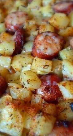 Oven Roasted Smoked Sausage Potatoes