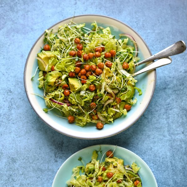 Roast Chickpea and Avocado Salad