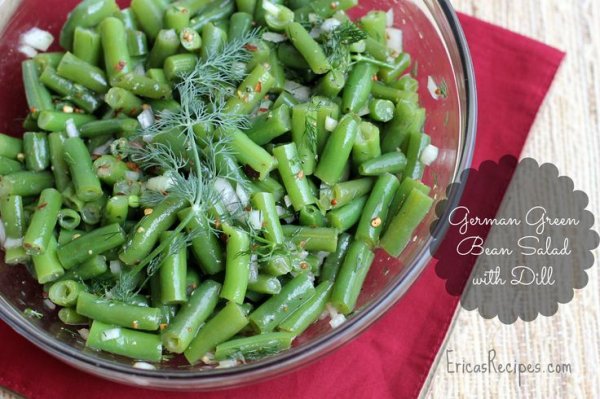 German Green Bean Salad with Dill