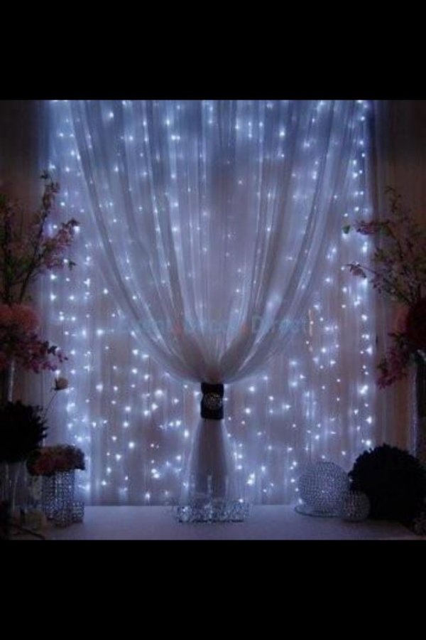 Mini Lights behind Sheer Fabric