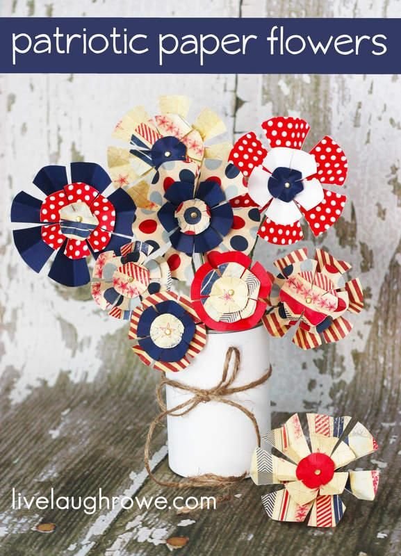 Patriotic Paper Flowers