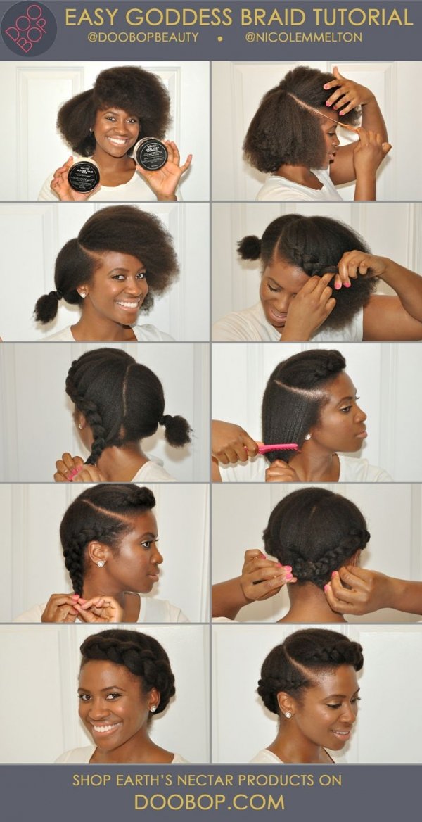 Goddess Braid - 67 Crushworthy Natural Hair Ideas from 