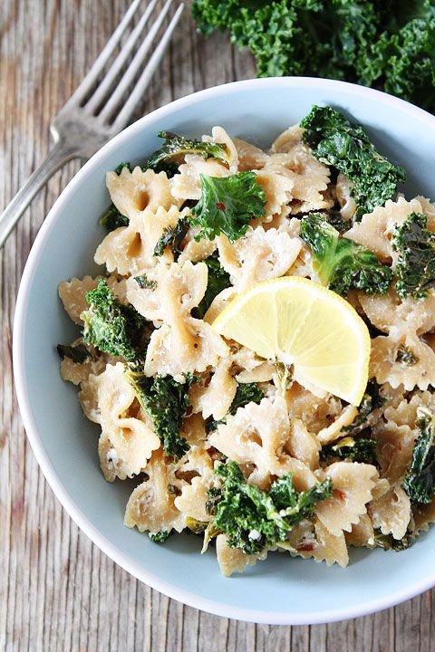 Goat Cheese Lemon Pasta with Kale