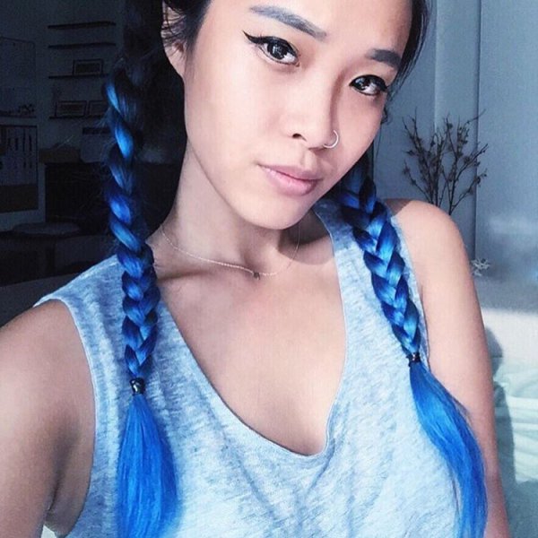 hair, face, blue, black hair, photography,