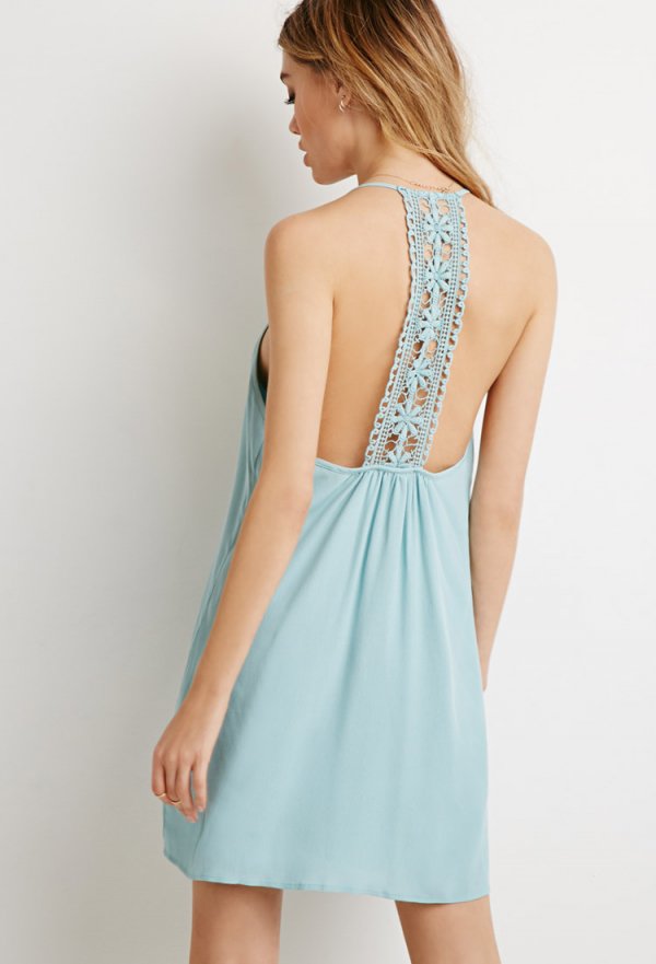 Crochet Back Cami Dress