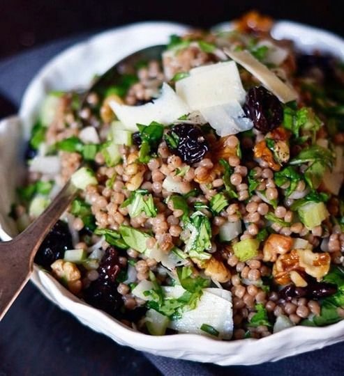 Whole Wheat Pearl Couscous with Cherries and Arugula