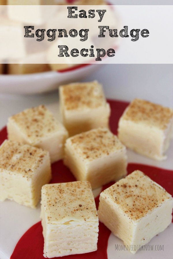 Easy Eggnog Fudge