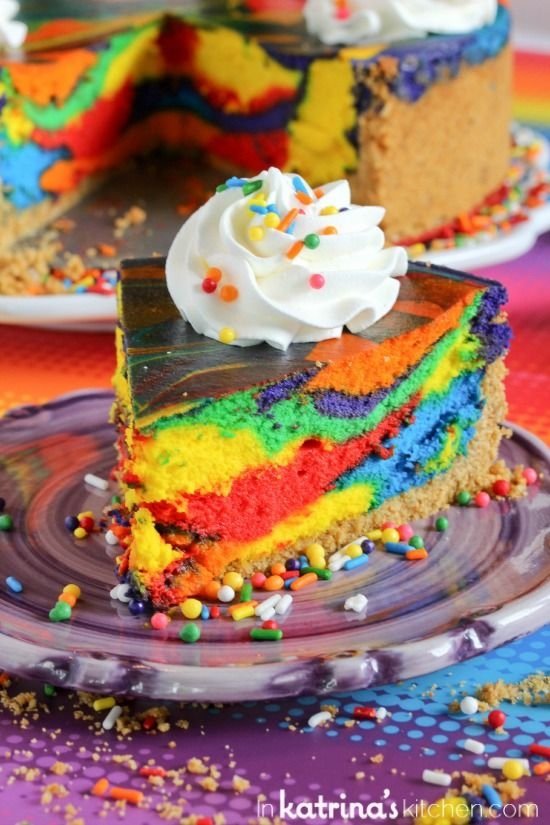EASY Rainbow Cheesecake