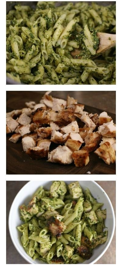 Grilled Chicken Spinach Pesto Pasta