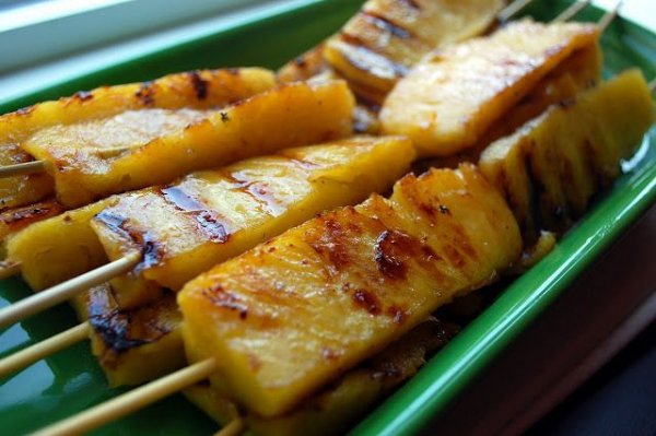 Grilled Pineapple on a Stick