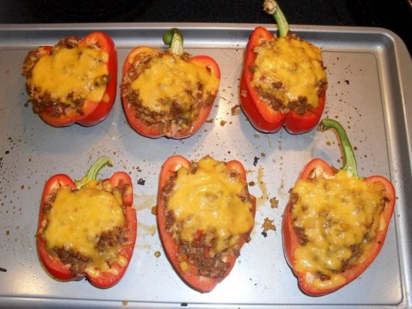 Stuffed Red Bell Peppers