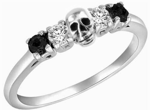 Diamond Skull Ring