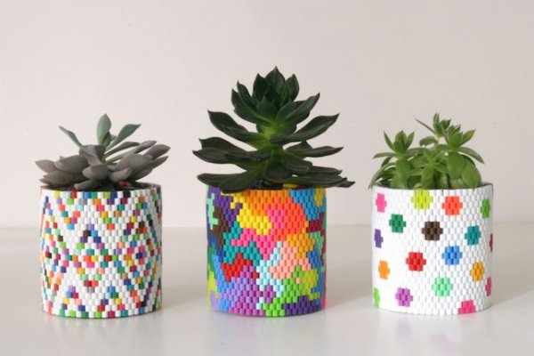 Perler Bead Planters