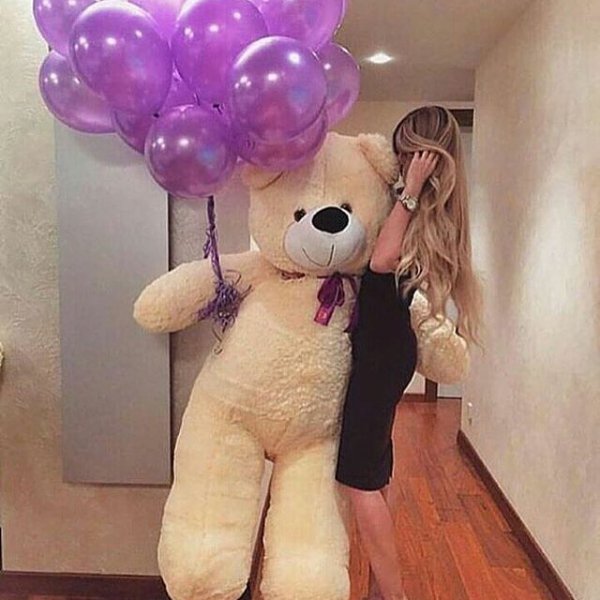 toy, stuffed toy, teddy bear, balloon,