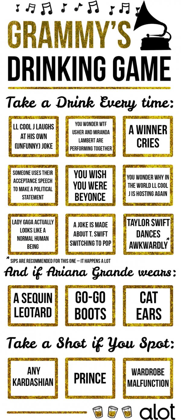 Grammy's Drinking Game