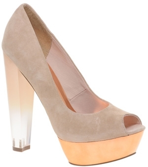 Asos Party on Peep Toe Perspex Heel Shoe