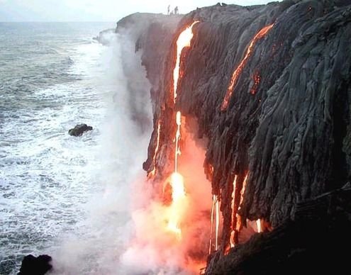 Active Volcanoes, Kona Beach, Hawaii