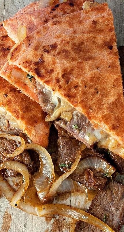 Caramelized Onion and Steak Quesadilla