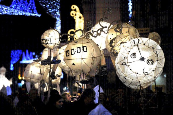 Burning the Clocks to Mark the Shortest Day in Brighton, UK