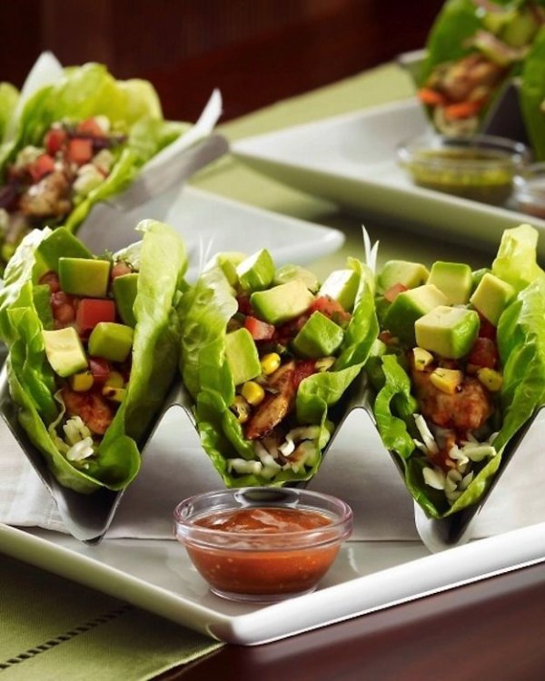 Mediterranean Chicken Lettuce Wrap Tacos