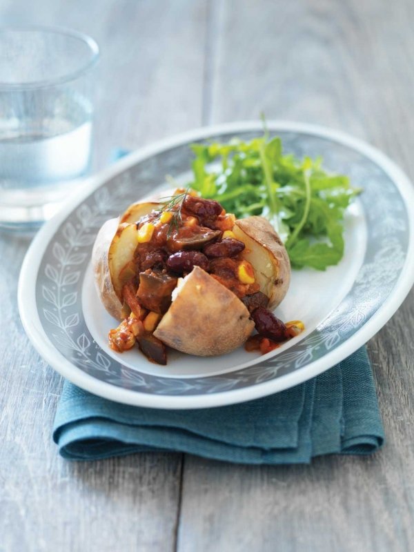 Baked Potato + Salsa + Low-fat Cheese