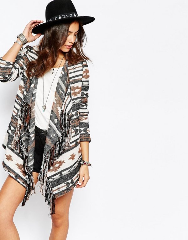 Print Waterfall Jacket