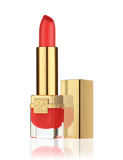 Estée Lauder Vivid Shine Lipstick in "Fireball"