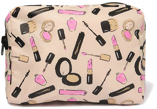 Lipstick Print Makeup Bag