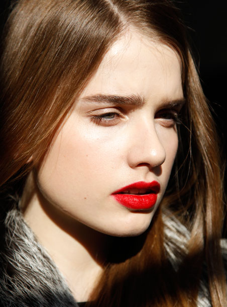 Deep Red Lips