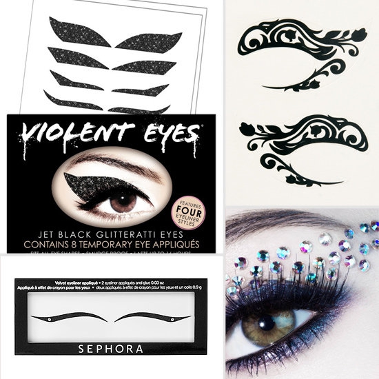 Violent Eyes Jet Black Glitteratti