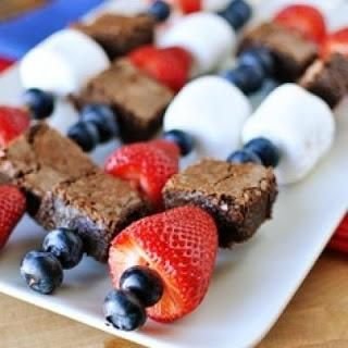 Red White and Blue with Brownie Chunks