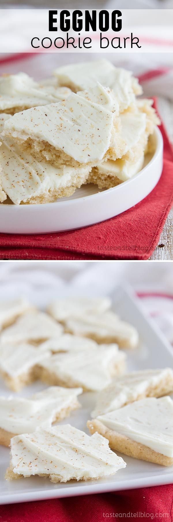 Eggnog Cookie Bark