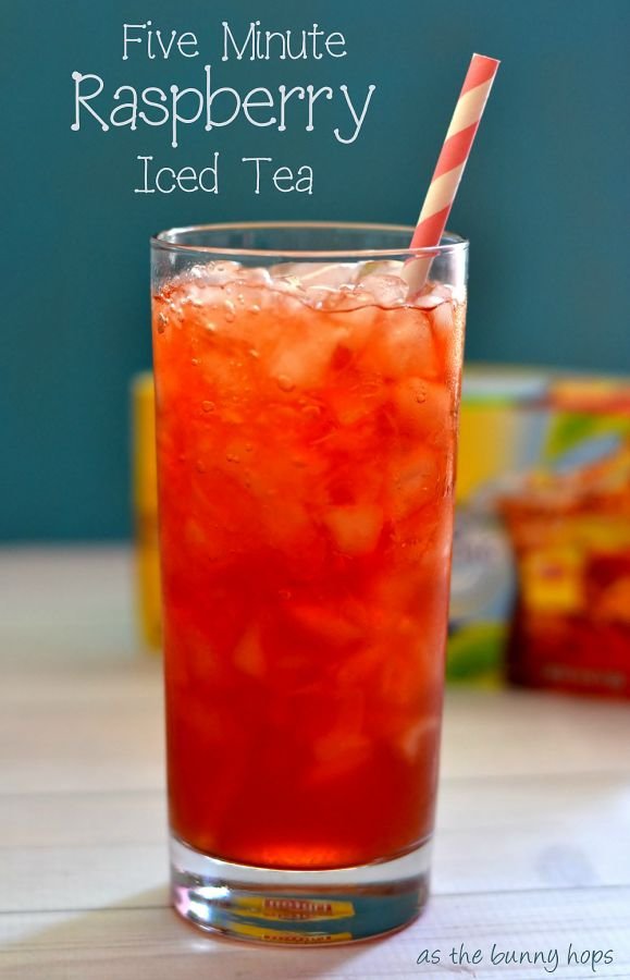 Five Minute Raspberry Iced Tea