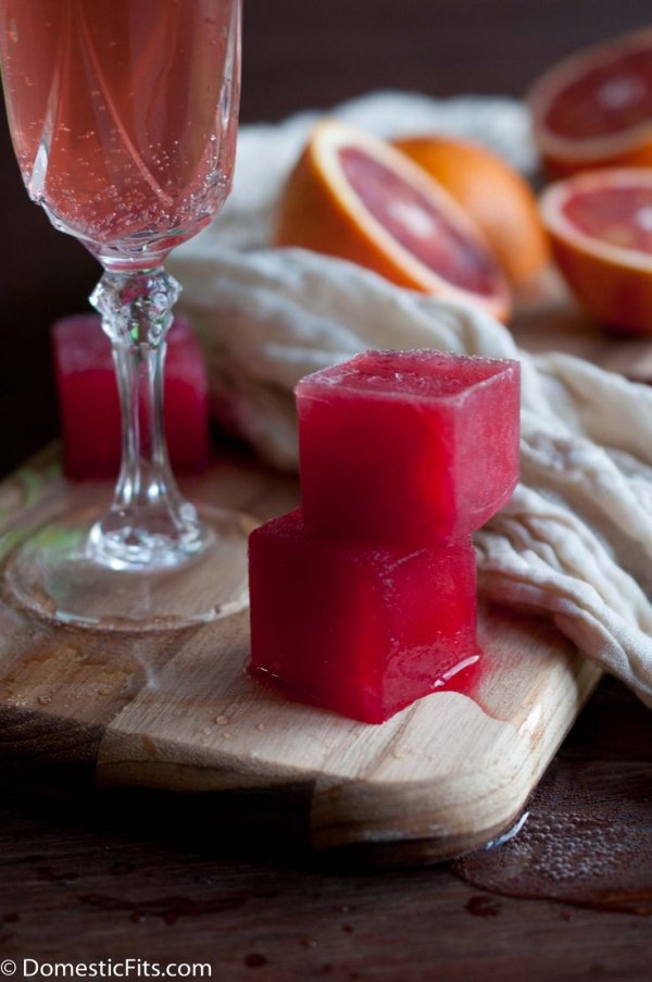 Blood Orange Ice Cubes