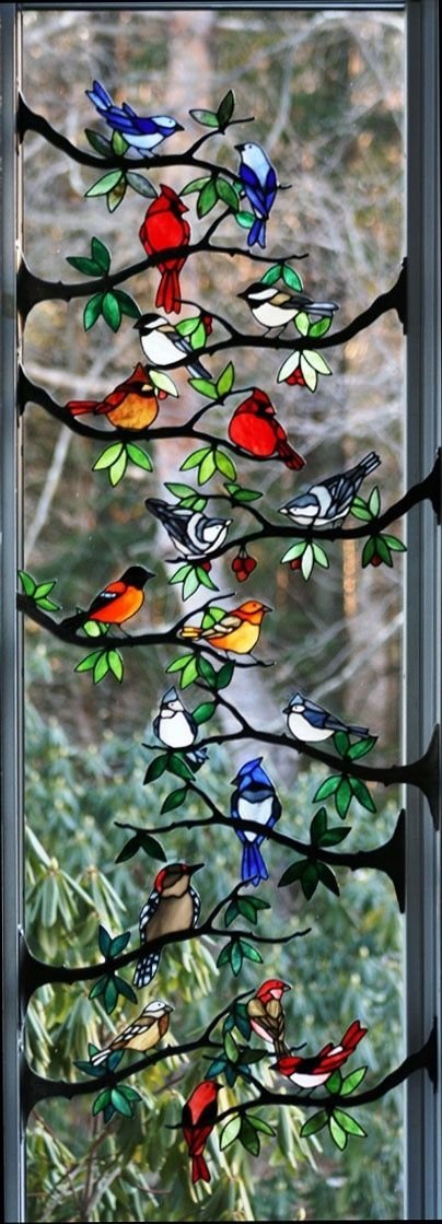 Stained Glass Birds