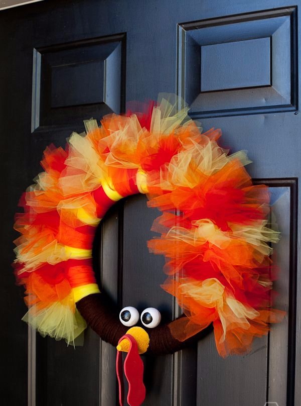 Tulle Turkey Wreath