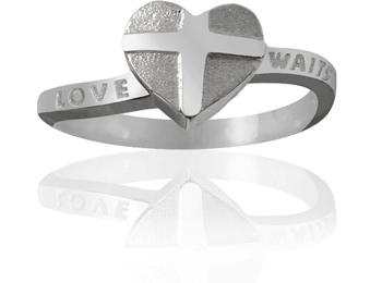 Silver Everlasting Heart Purity Ring