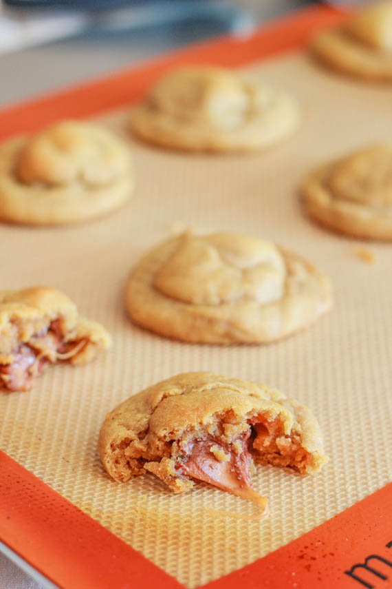 Rolo-Stuffed Peanut Butter Cookies