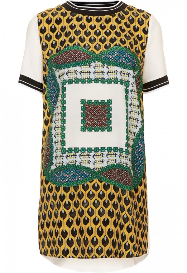 Topshop Scarf Print Tunic Dress