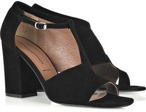 Sigerson Morrison Asymmetric Cut out Suede Sandals