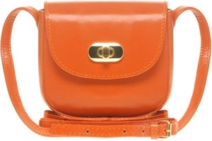 ASOS Leather Mini Twist Lock Saddle Bag