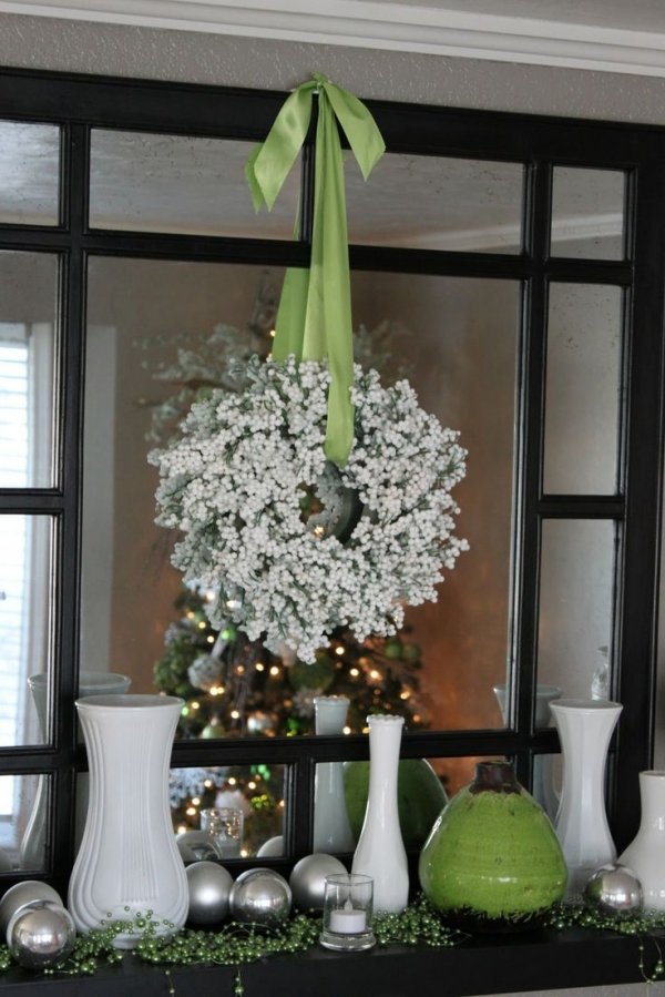 Dollar Store White Berry Wreath