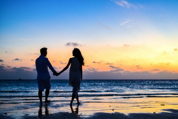 People on beach, Sky, People in nature, Photograph, Horizon,