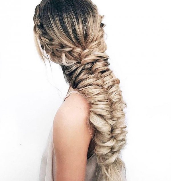 hair, hairstyle, braid, long hair, blond,