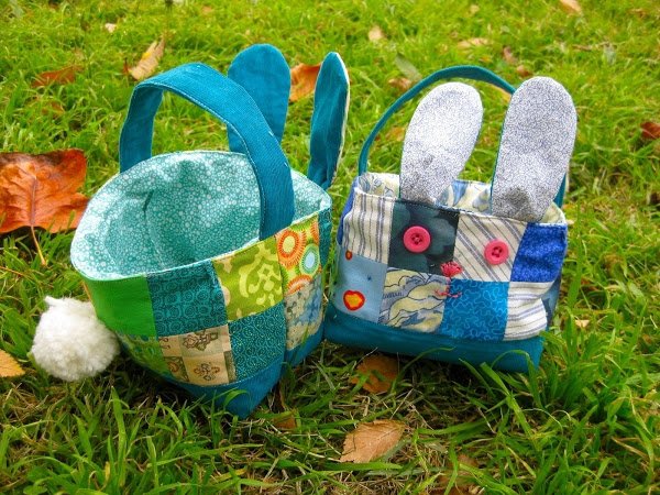 Fabric Scrap Bunny Basket