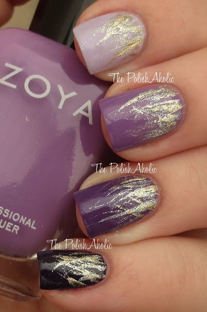 Purple Ombre with Metallic Embellishments