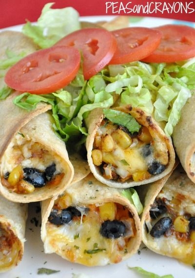 Black Bean and Sweet Potato Flautas