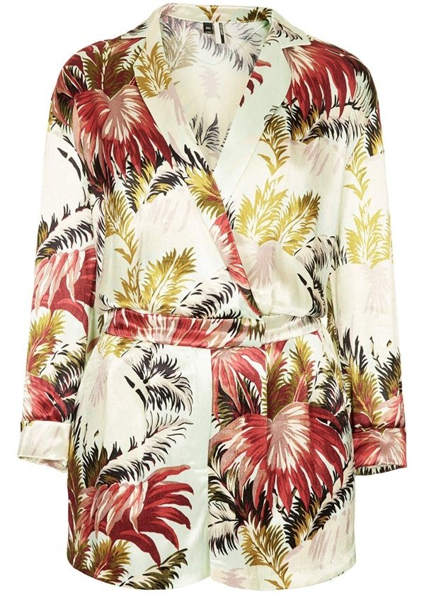 Topshop Palm Print Romper